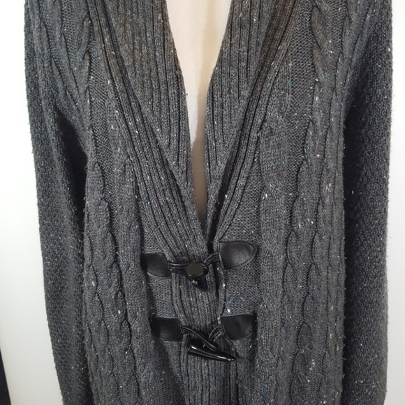 Laura Scott Beautiful long gray sweater NWOT - Picture 3 of 3